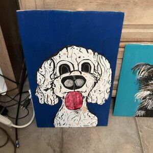 Dalmation 21 1/2 length painted on Wood Fire truck dog